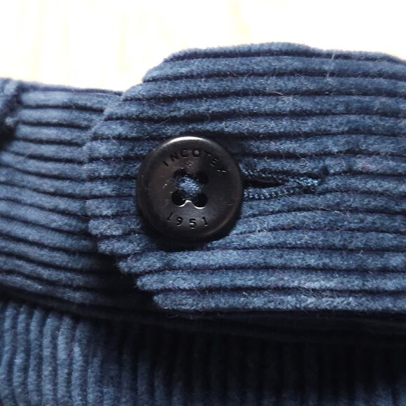 Incotex Venezia 1951 Corduroy Pants Men’s 34x31 Blue Cotton Cashmere Blend - Picture 3 of 16